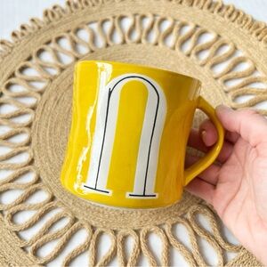 Anthropologie Colorway Monogram "n" Mug